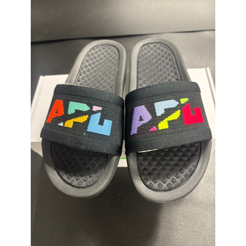 APL Athletic Propulsion Labs‎ TechLoom Slides Black Multi Blocked Women's 6 NEW - Picture 2 of 6